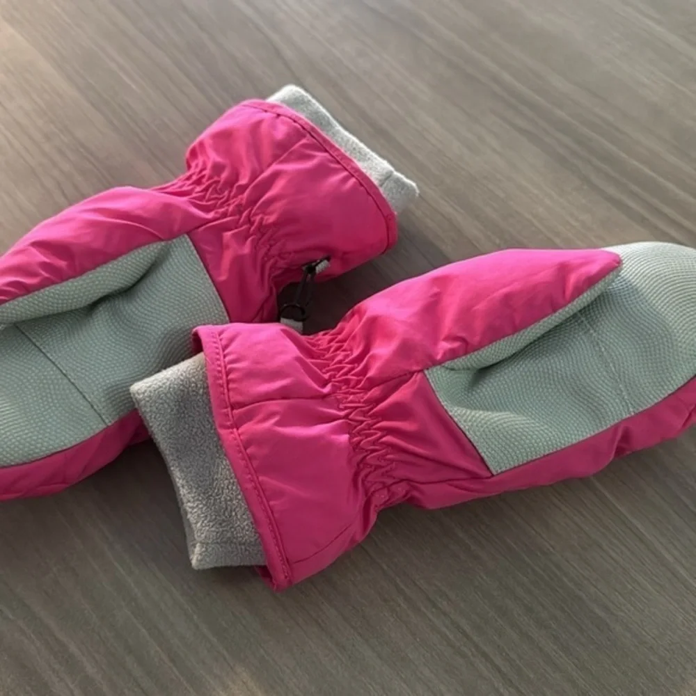 HotFingers pink fleece‎ lined mittens youth xlarge